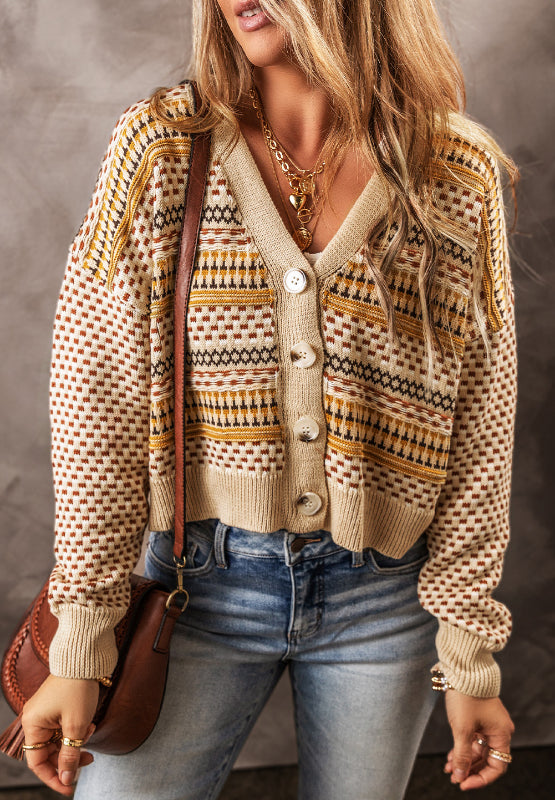Button Down Long Sleeve Cardigan - Pahabu - Women's Clothing & Shop