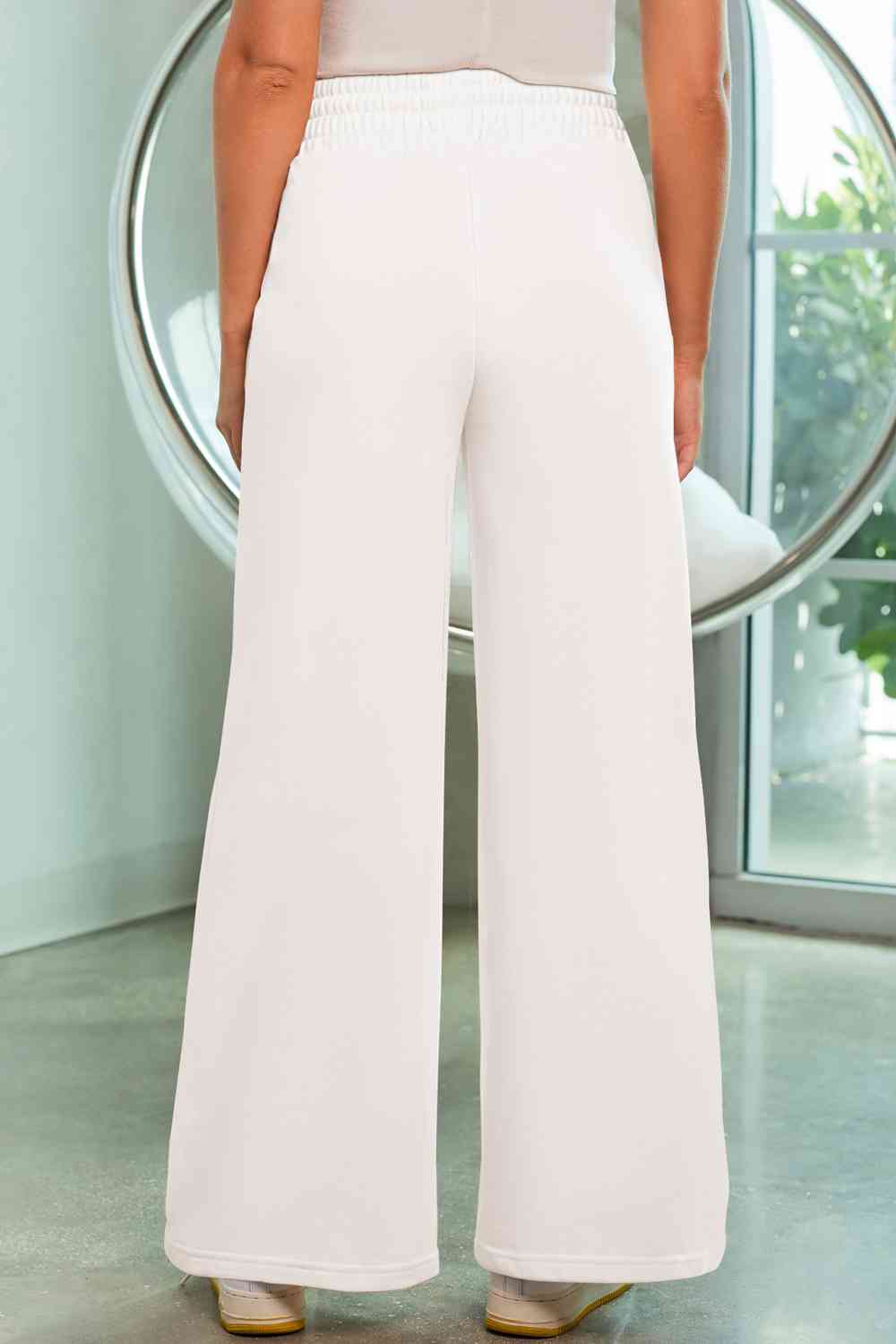 Drawstring Wide Leg Pants with Pockets - Pahabu - Women's Clothing & Shop
