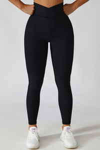 Basic Bae Crossover Waist Active Leggings - Pahabu - Women's Clothing & Shop