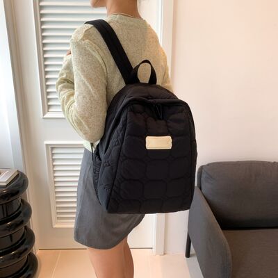 Quilted Polyester Backpack Bag - Pahabu - Women's Clothing & Shop