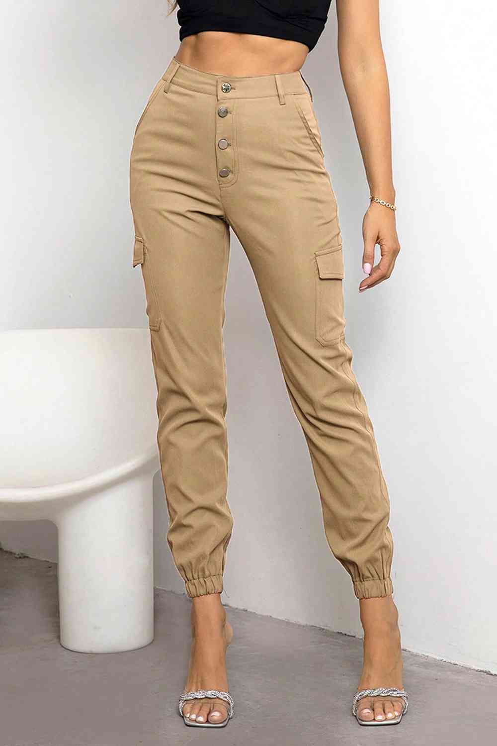 Button Fly Cargo Pants - Pahabu - Women's Clothing & Shop