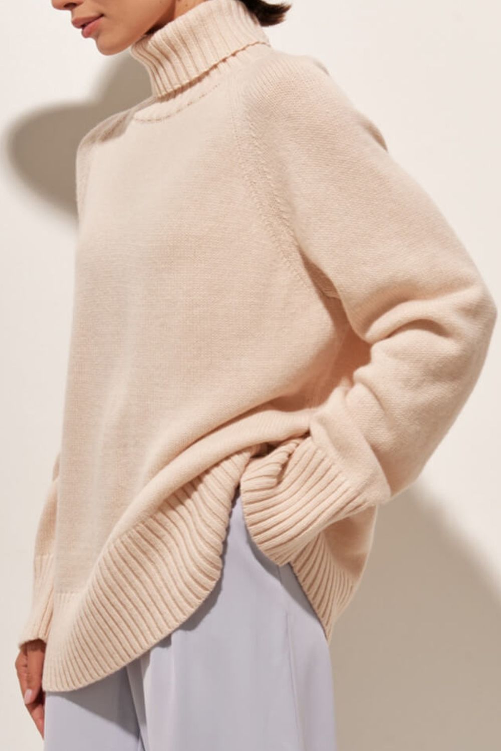 Turtle Neck Raglan Sleeve Sweater - Pahabu - Women's Clothing & Shop