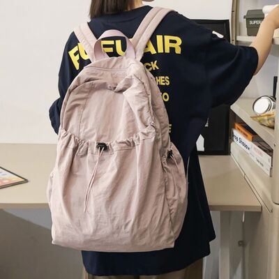 Drawstring Nylon Backpack Bag - Pahabu - Women's Clothing & Shop