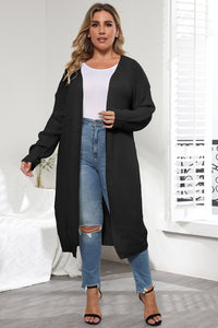 Plus Size Open Front Long Sleeve Cardigan - Pahabu - Women's Clothing & Shop