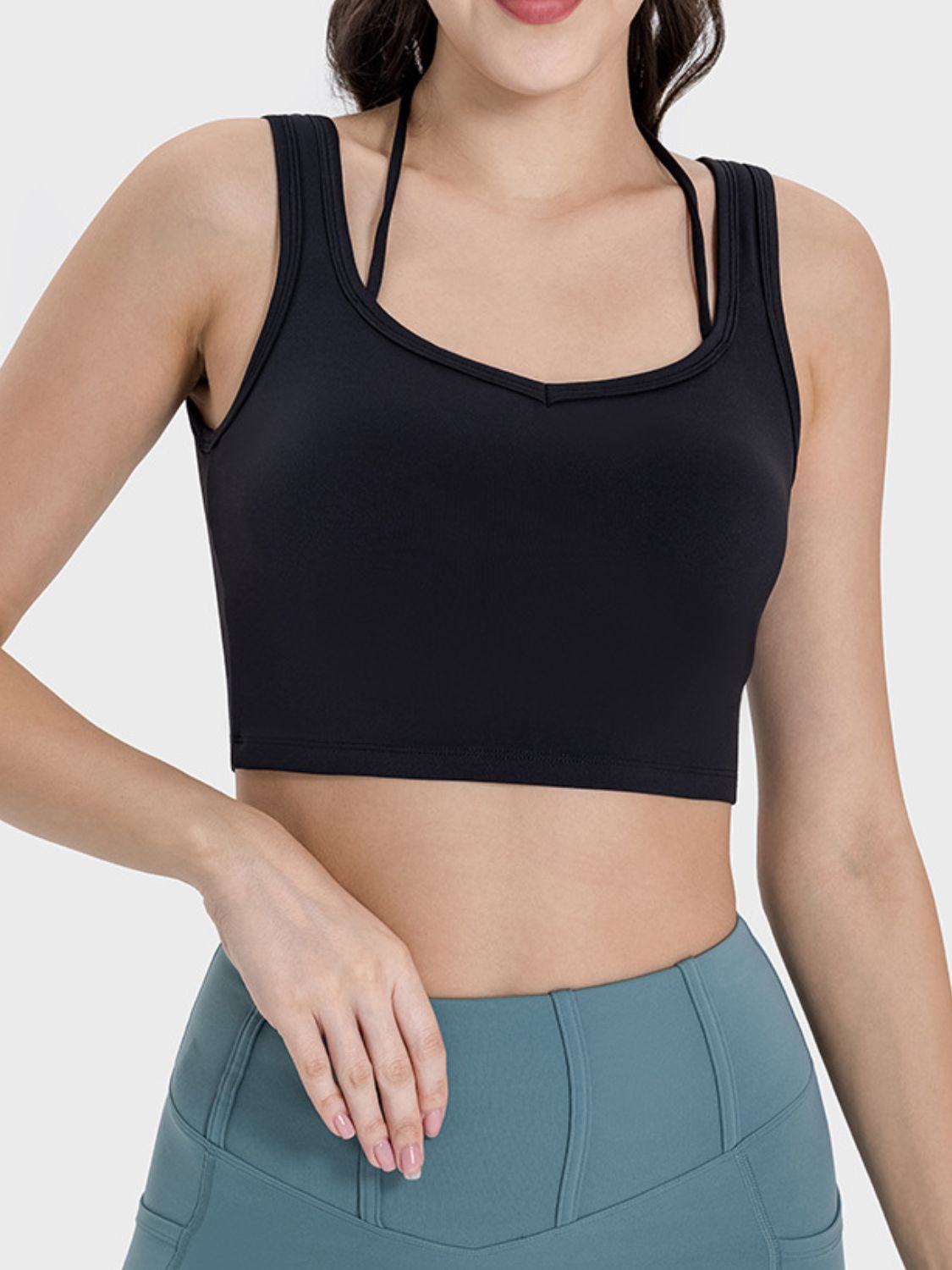 Millennia Crisscross Square Neck Active Tank - Pahabu - Women's Clothing & Shop