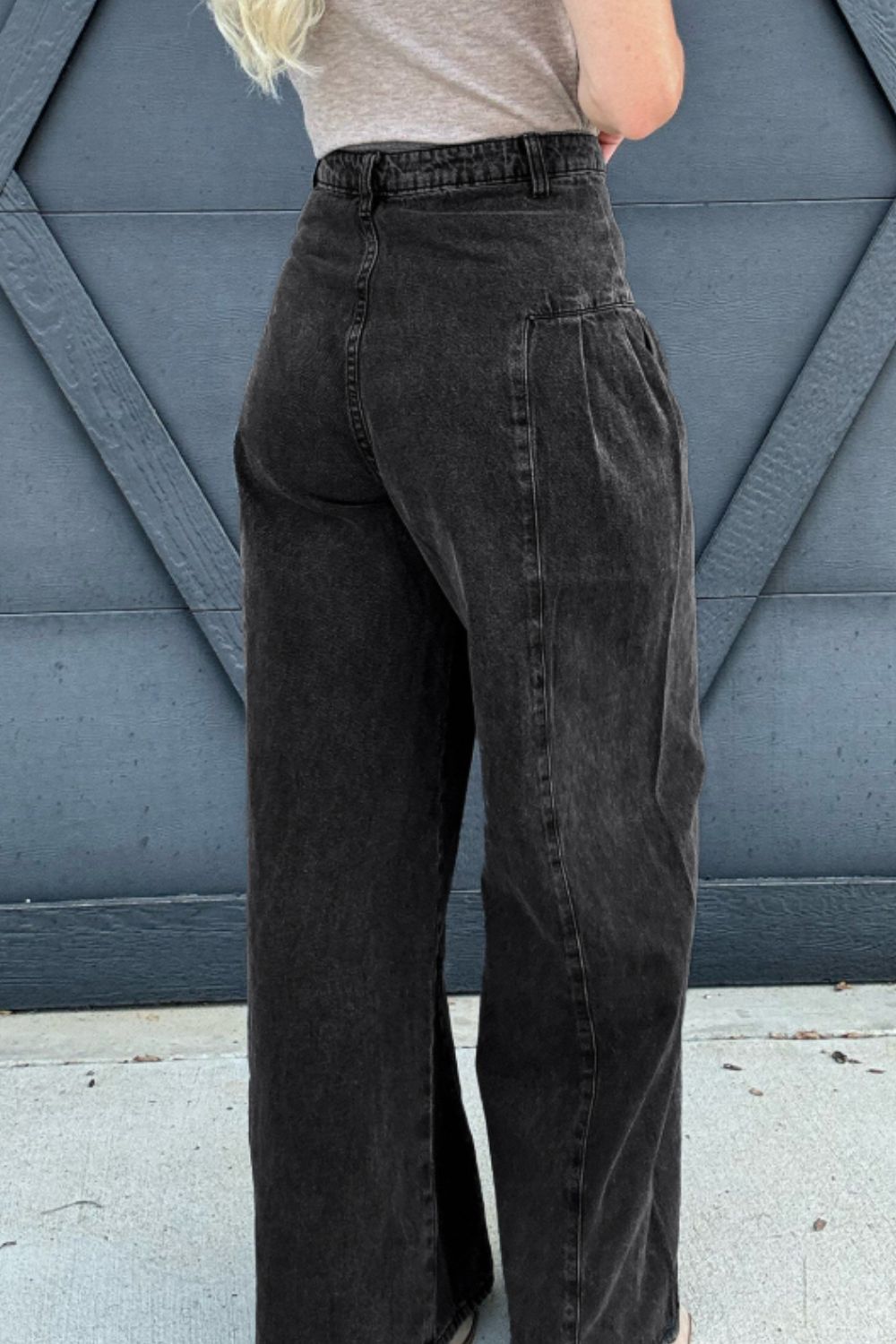 High Rise Wide Leg Jeans with Pockets - Pahabu - Women's Clothing & Shop