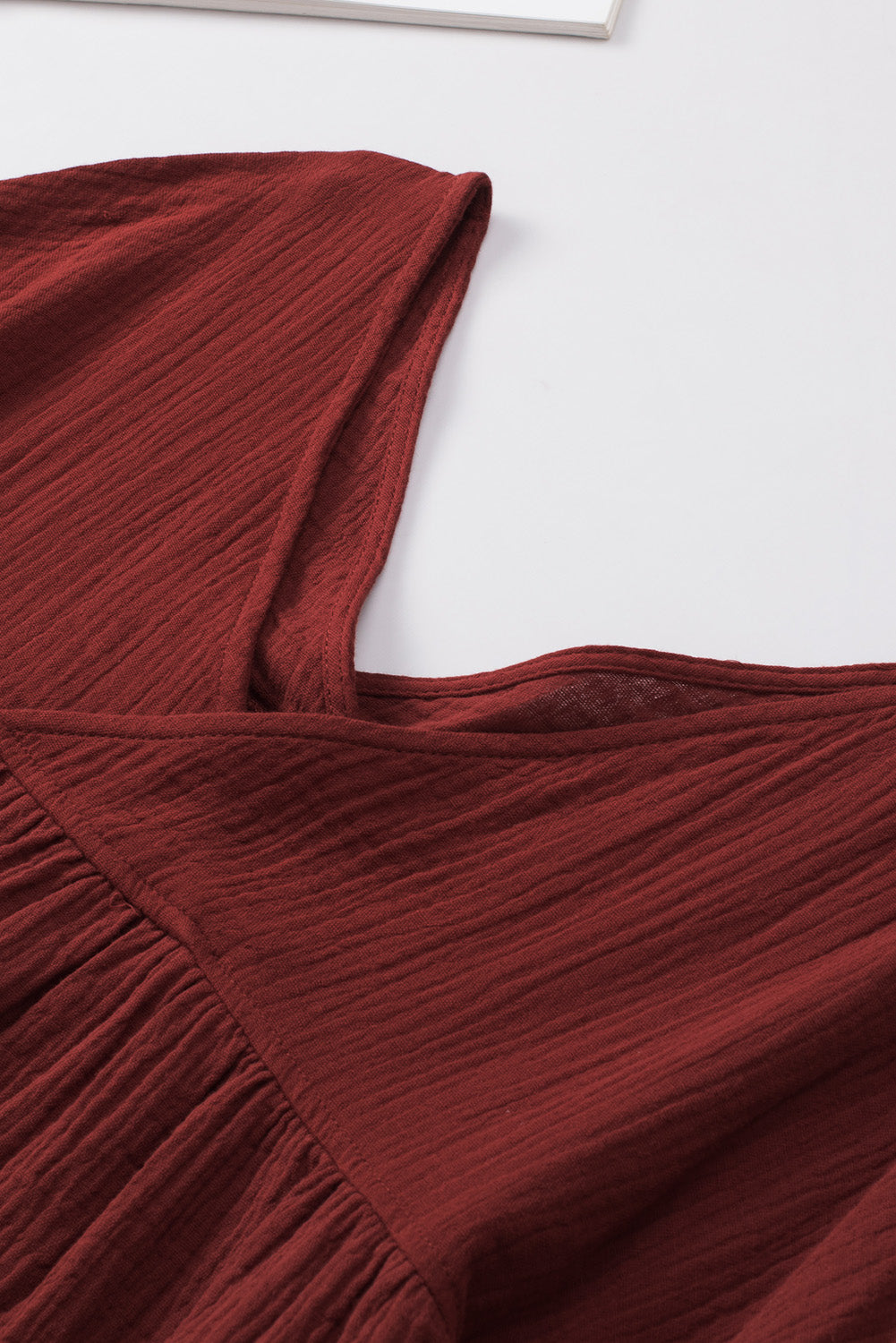 Dropped Shoulder V-Neck Blouse - Pahabu - Women's Clothing & Shop