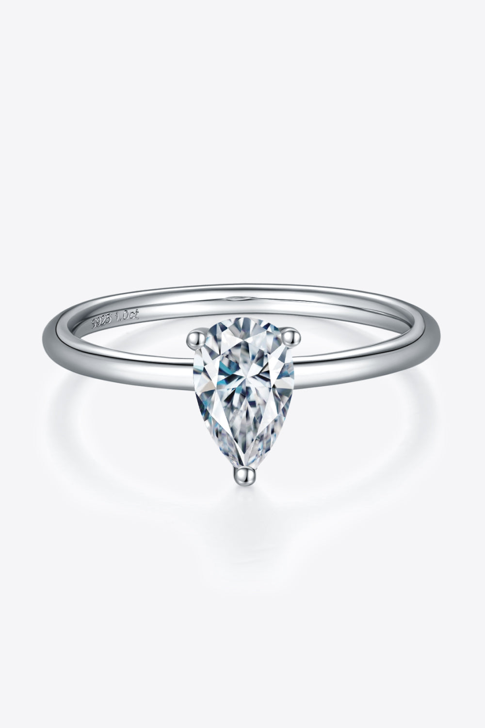 1 Carat Moissanite 925 Sterling Silver Solitaire Ring - Pahabu - Women's Clothing & Shop