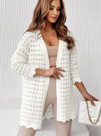 Long Sleeve Openwork Cardigan - Pahabu - Women's Clothing & Shop