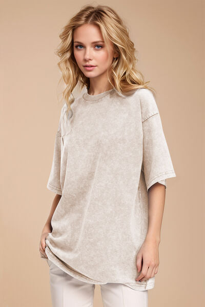 Basic Bae Round Neck Half Sleeve T-Shirt - Pahabu - Women's Clothing & Shop
