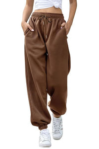 Elastic Waist Joggers with Pockets - Pahabu - Women's Clothing & Shop