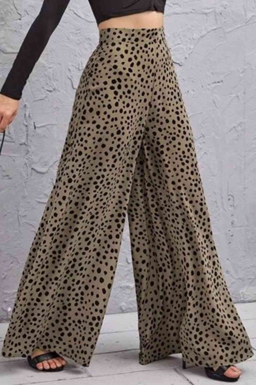 Animal Print High-Rise Culottes - Pahabu - Women's Clothing & Shop