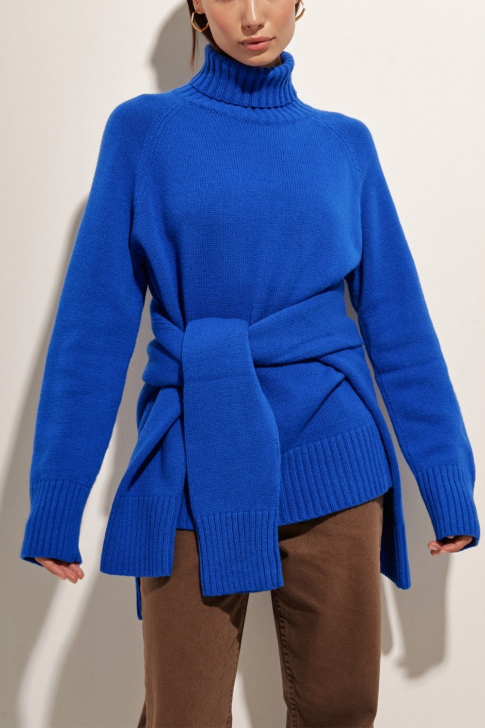 Turtle Neck Raglan Sleeve Sweater - Pahabu - Women's Clothing & Shop