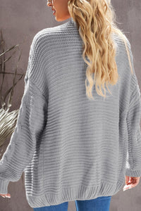 Cable-Knit Open Front Cardigan - Pahabu - Women's Clothing & Shop
