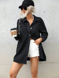 Pocketed Button Up Long Sleeve Denim Jacket - Pahabu - Women's Clothing & Shop