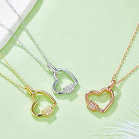Moissanite 925 Sterling Silver Heart Shape Necklace - Pahabu - Women's Clothing & Shop