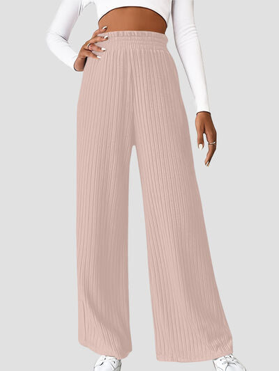 Ribbed High Waist Pants - Pahabu - Women's Clothing & Shop