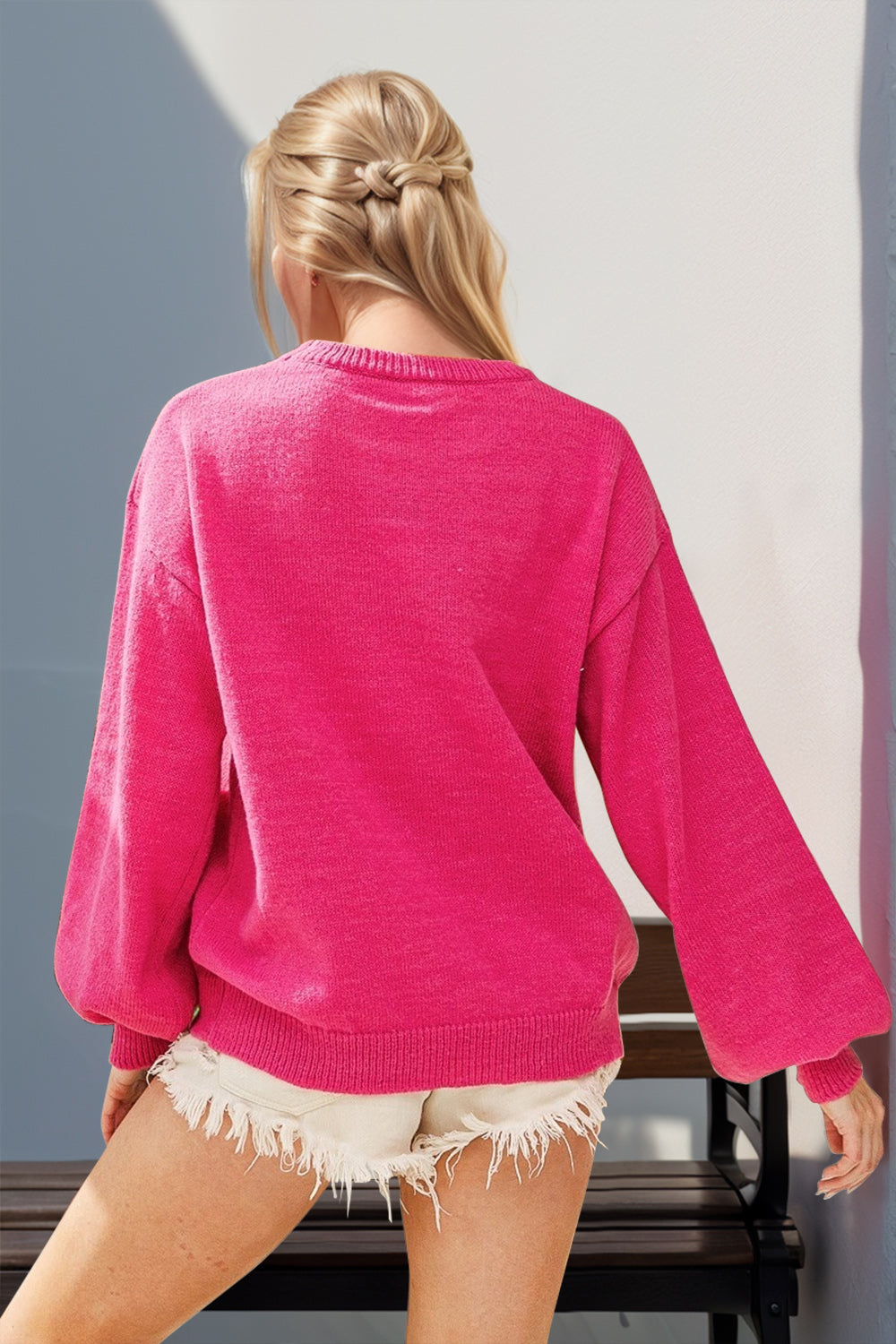 Double Take Full Size Sequin Nutcracker Long Sleeve Sweater - Pahabu - Women's Clothing & Shop