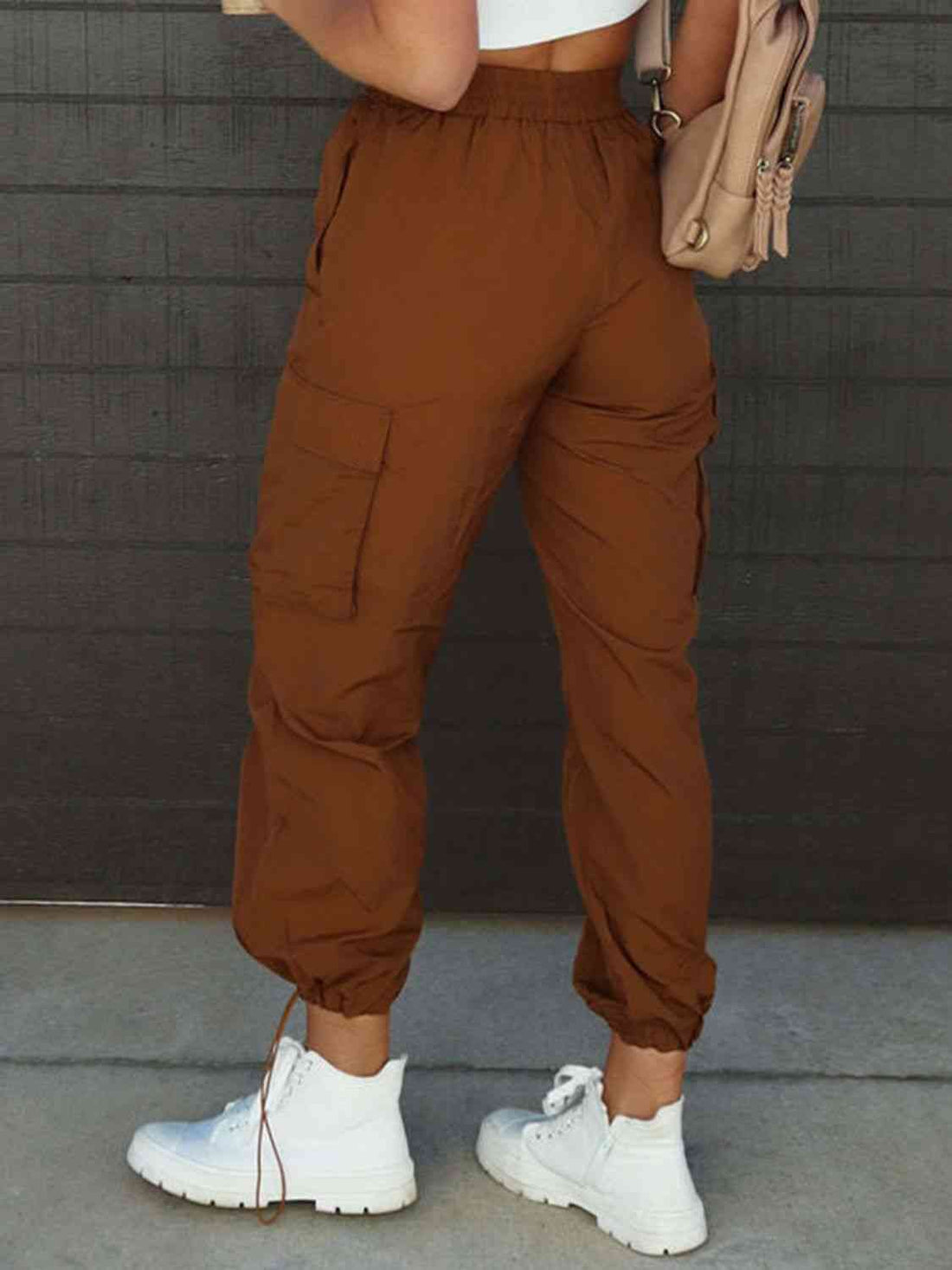 High Waist Drawstring Pants with Pockets - Pahabu - Women's Clothing & Shop