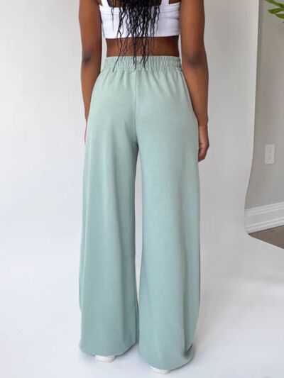 Elastic Waist Wide Leg Pants - Pahabu - Women's Clothing & Shop