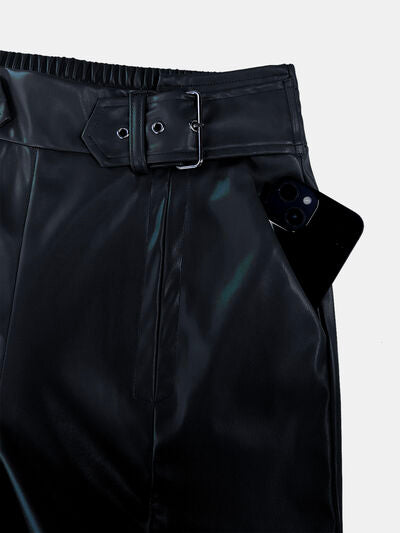 Half Elastic Waist Wide Leg Pants - Pahabu - Women's Clothing & Shop