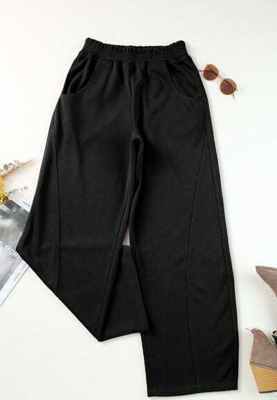 Elastic Waist Sweatpants with Pockets - Pahabu - Women's Clothing & Shop