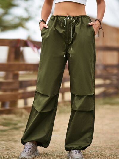 Drawstring Joggers with Pockets - Pahabu - Women's Clothing & Shop