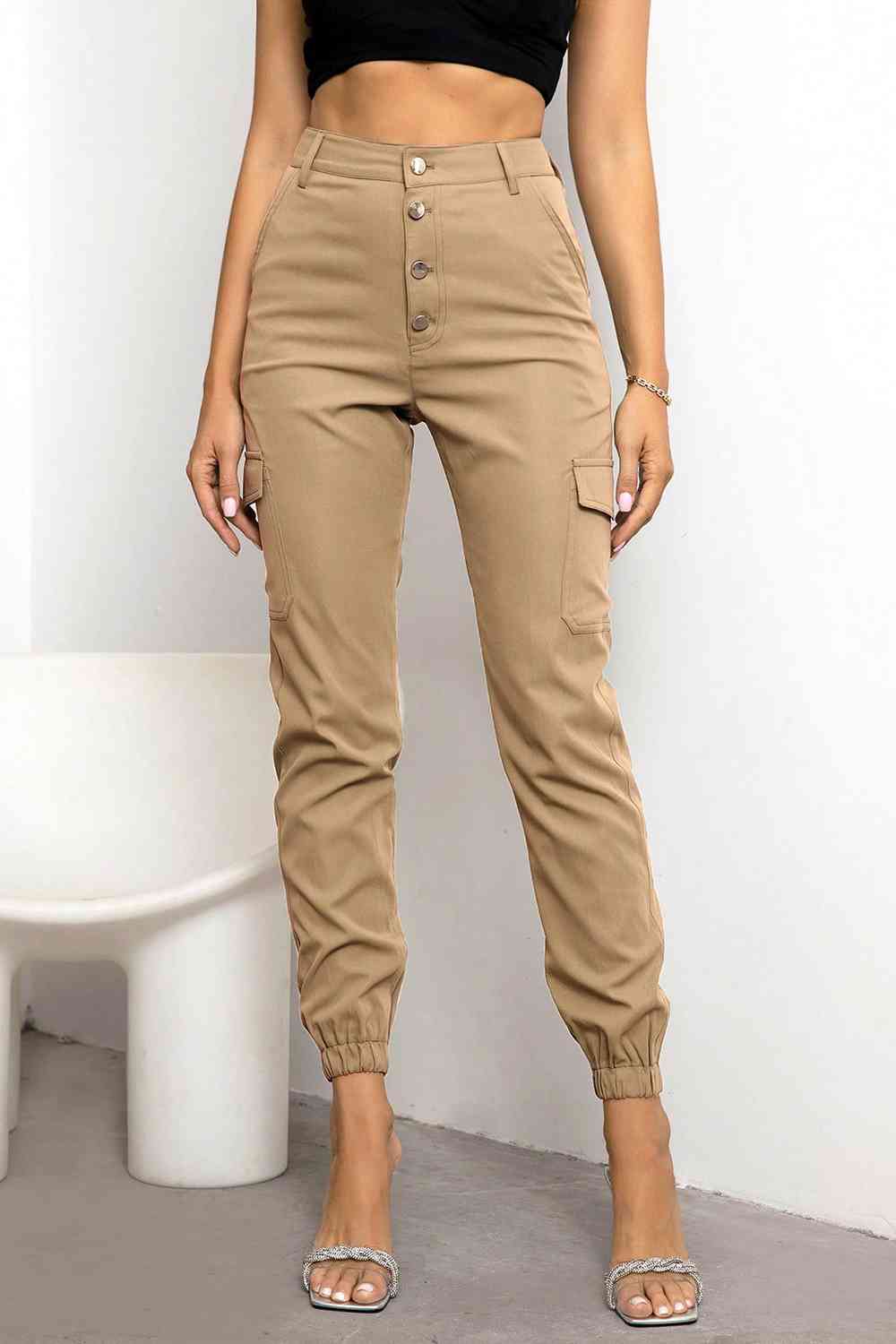 Button Fly Cargo Pants - Pahabu - Women's Clothing & Shop