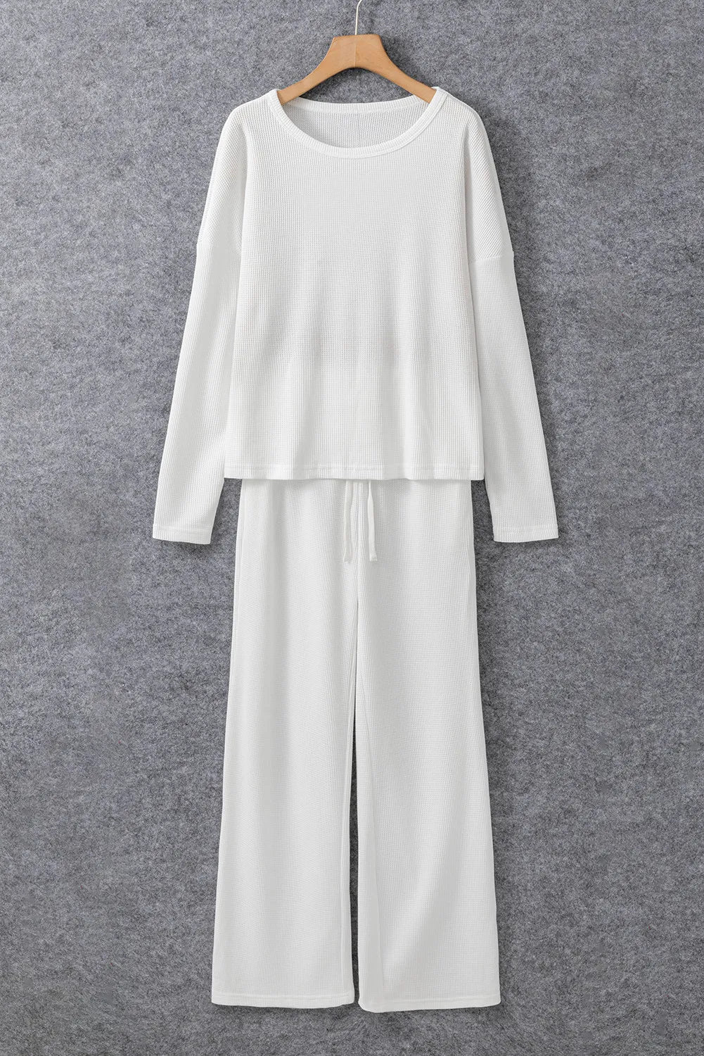 Round Neck Long Sleeve Top and Drawstring Pants Lounge Set - Pahabu - Women's Clothing & Shop