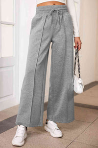Drawstring Wide Leg Pants with Pockets - Pahabu - Women's Clothing & Shop