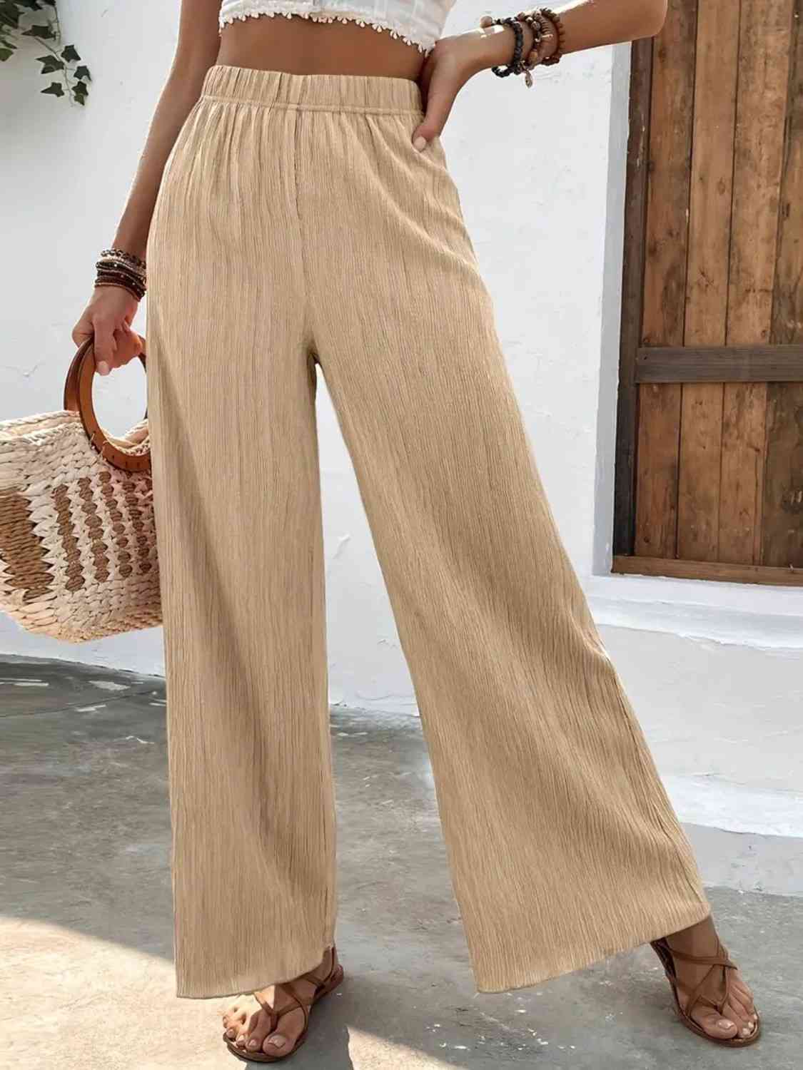 Full Size High Waist Wide Leg Pants - Pahabu - Women's Clothing & Shop