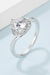 1 Carat Moissanite 925 Sterling Silver Heart Ring - Pahabu - Women's Clothing & Shop
