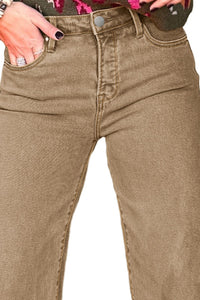 Raw Hem Wide Leg Jeans - Pahabu - Women's Clothing & Shop