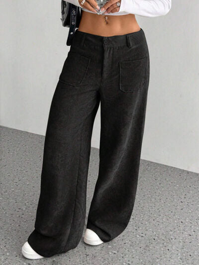 Wide Leg Pants with Pockets - Pahabu - Women's Clothing & Shop