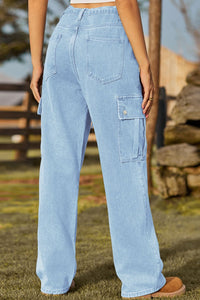 Loose Fit Drawstring Jeans with Pocket - Pahabu - Women's Clothing & Shop