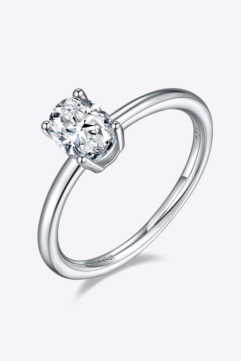 1 Carat Moissanite 925 Sterling Silver Solitaire Ring - Pahabu - Women's Clothing & Shop