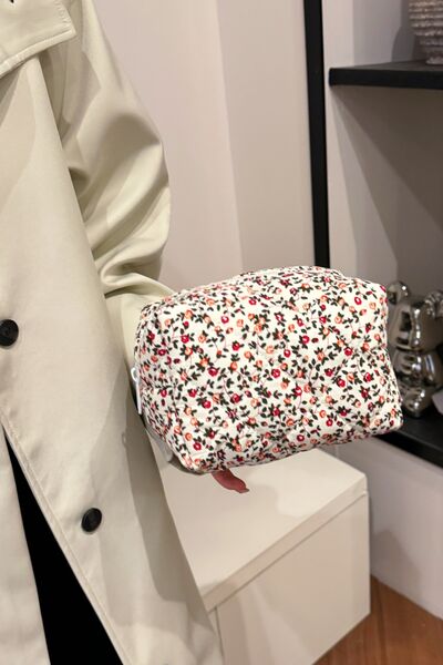 Floral Quilted Clutch with Plaid Lining - Pahabu - Women's Clothing & Shop