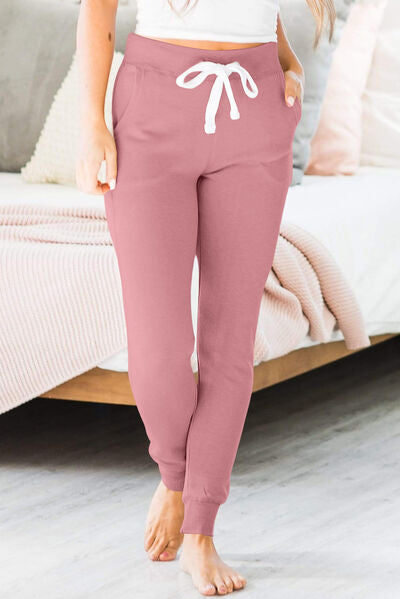 Drawstring Joggers with Pockets - Pahabu - Women's Clothing & Shop