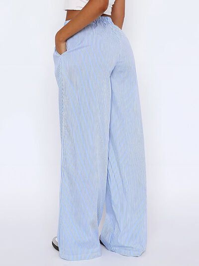 Elastic Waist Wide Leg Pants - Pahabu - Women's Clothing & Shop