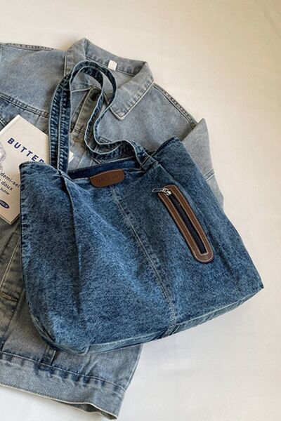 Medium Denim Tote Bag - Pahabu - Women's Clothing & Shop