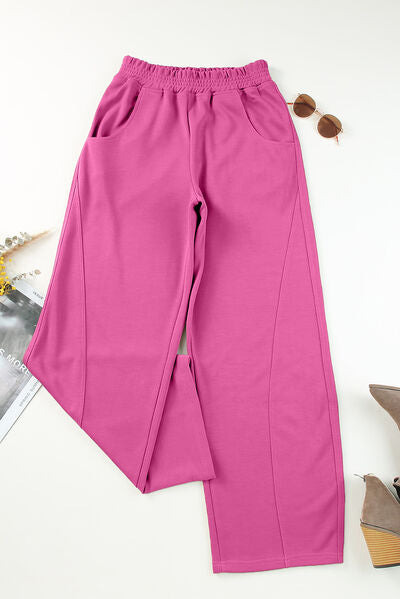Elastic Waist Sweatpants with Pockets - Pahabu - Women's Clothing & Shop