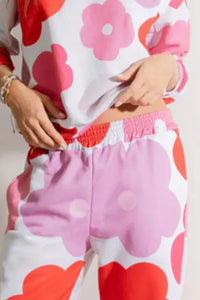 Flower Round Neck Long Sleeve Top and Pants Lounge Set - Pahabu - Women's Clothing & Shop