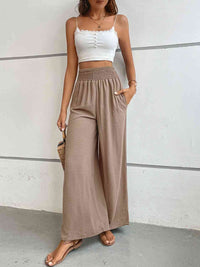 Perfee Wide Waistband Relax Fit Long Pants - Pahabu - Women's Clothing & Shop