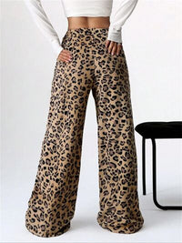Leopard Wide Leg Plush Pants - Pahabu - Women's Clothing & Shop