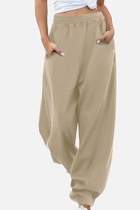 Elastic Waist Sweatpants with Pockets - Pahabu - Women's Clothing & Shop