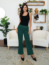 FAM-FAM Elastic Waist Bootcut Pants - Pahabu - Women's Clothing & Shop