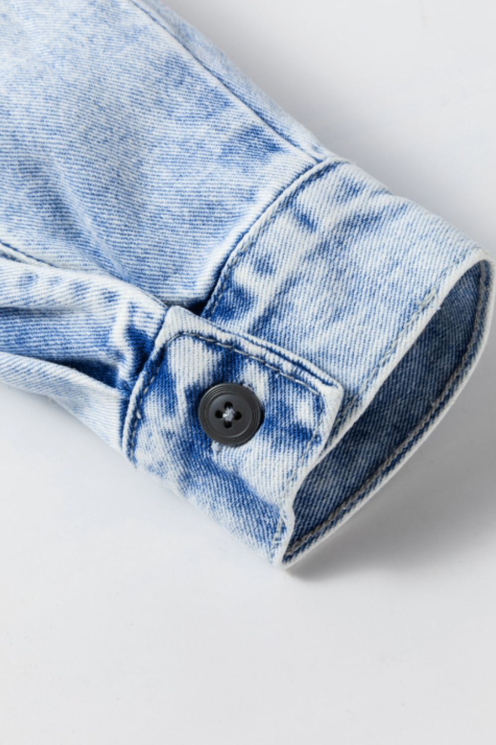 Distressed Button Up Hooded Denim Jacket with Pockets - Pahabu - Women's Clothing & Shop