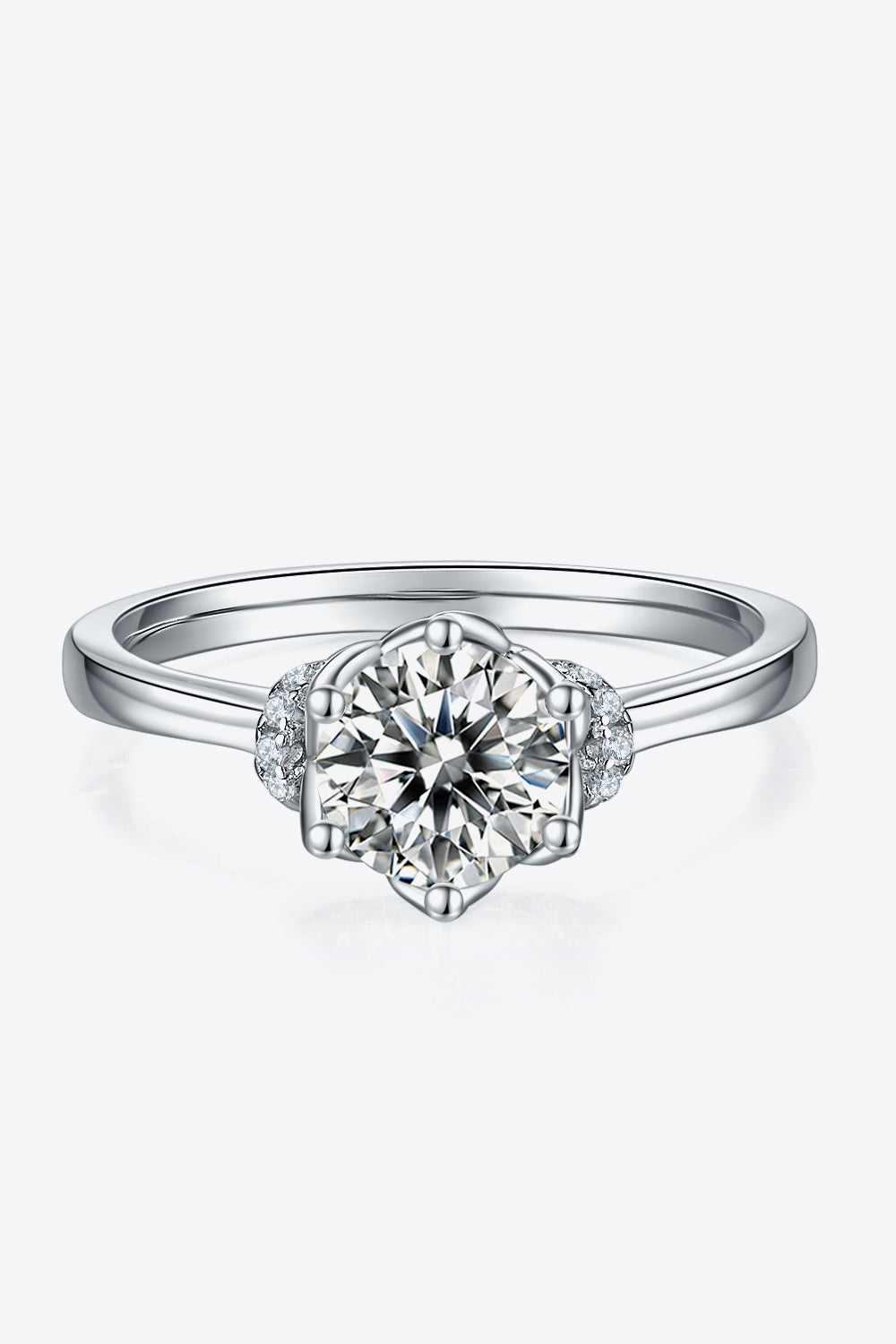 1 Carat Moissanite 925 Sterling Silver Ring - Pahabu - Women's Clothing & Shop