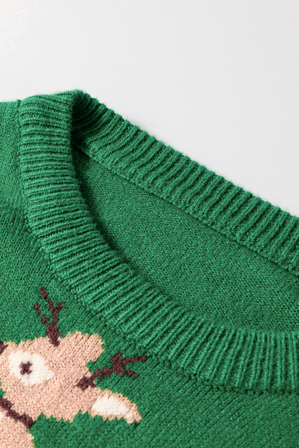 Reindeer Round Neck Drop Shoulder Sweater - Pahabu - Women's Clothing & Shop