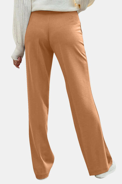 Decorative Button High Rise Pants - Pahabu - Women's Clothing & Shop